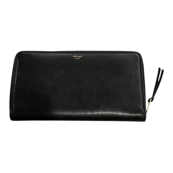 Celine Dark Navy Zip Around Wallet - Picture 2 of 9